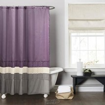 Lush Décor Mia Shower Curtain Purple - £26.98 GBP