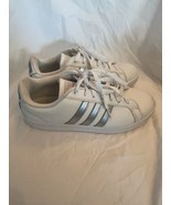 Adidas Women’s Size 8 1/2  Cloudfoam White 3 Silver Stripe Shoes HWI 28Y001 - €12,99 EUR