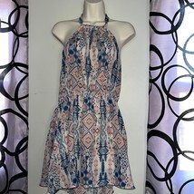 Semi sheer, southwestern, print halter style dress by Francesca’s - $261.18 MXN