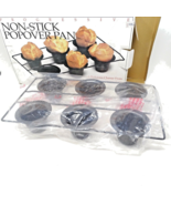 Progressive Nonstick Popover Pan Baking Tray Black Recipe On Box 6 Rolls - $18.69