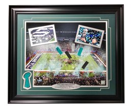 Philadelphia Eagles Super Bowl Champions Authentic Confetti Framed 16x20 Collage - £400.11 GBP