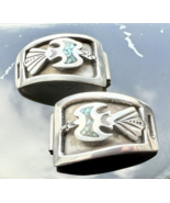 70&#39;S NAVAJO TURQUOISE WATERBIRD SHADOWBOX WATCHBAND TIP BY BEGAY - $1,913.11 MXN