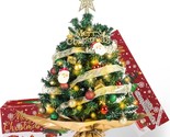 20&quot; Mini Christmas Tree, Artificial Mini Christmas Tree With Lights, Tab... - £36.46 GBP