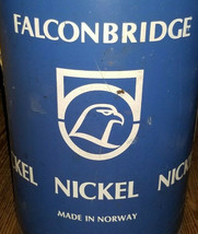  Rare Vintage Falconbridge Nickel  Oil Can Norway nickel refinery Barrel... - $653.22