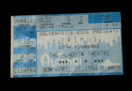 Primus w/Fishbone Concert Ticket Stub April 11 1994 Vegas The Aladdin Th... - $71.20