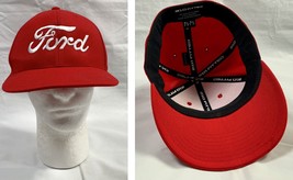 Ford 210 Fitted Baseball Hat Mens 7 1/4 - 7 5/8 Red Embroidered Acrylic ... - £18.53 GBP