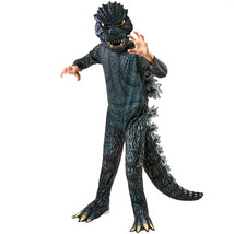Godzilla Movie Boy&#39;s Child Halloween Costume &amp; Mask Stuffable Tail Small 6-7 - £31.45 GBP
