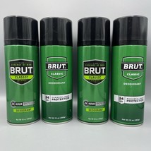 4 Pack BRUT Classic 24 Hour Protection Deodorant 10oz ea - £39.48 GBP