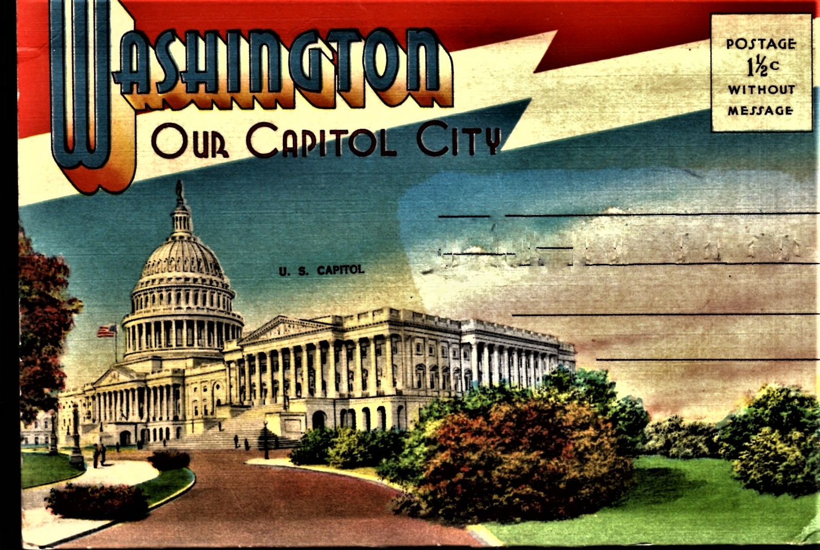 Washington Our Capital City - 20 Vintage color Pictures postcards (1940&#39;s) - $7.98