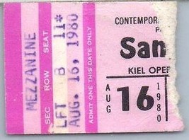 Vintage Carlos Santana Ticket Stub August 16 1980 St.Louis Missouri - £27.71 GBP