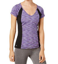allbrand365 designer Womens Activewear V Neck Contrast Trim T-Shirt,Purple,Small - £18.90 GBP