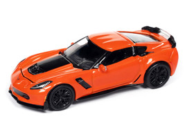 2019 Chevrolet Corvette Z06 Sebring Orange with Black Hood &quot;Sports Cars&quot; Series  - £18.38 GBP