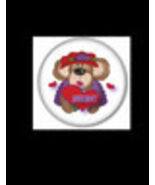 6 MONKEY "SWEET" RED HAT VALENTINE 3" BUTTONS GIFT FAVOR FOR LADIES OF S... - $6.99