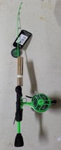 Freefall Ghost Radioactive Pickle - Inline Ice Fishing Rod and Reel 25”UL - £88.23 GBP