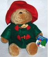 Vintage PADDINGTON BEAR Sears Holiday Red Coat  Stuffed Bear - £14.10 GBP