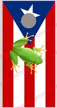 Puerto Rico Flag with Frog Cornhole Board Decal Wrap - $19.99+