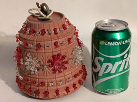 1970s Lawnware Hanging Swag Patio RV Camper Flower Pot Light Brown Red 5.5 - $48.72