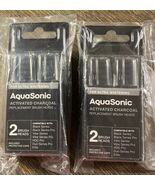 AQUASONIC Pulse Activated Charcoal Replacement Brush Heads Ultra Whiteni... - €8,48 EUR