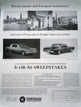Chrysler Corporation Print Advertisement Art 1952 - $8.99