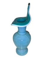 Fenton Art Glass Blue Opaline Jack in Pulpit Vase Marked Fenton - £35.92 GBP