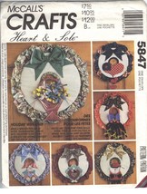 Mc Call&#39;s Pattern 5847 Dated 1992 For Making Wreaths For Holidays Uncut - £2.36 GBP