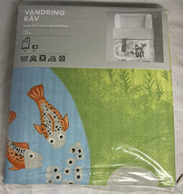 IKEA Vandring Rav Duvet Cover &amp; Pillow Case Fish/Fox New Out of Packag Twin - £19.65 GBP
