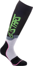 Alpinestars Mens MX Plus 2 Socks Black/Green/Pink Large - £15.88 GBP
