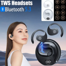 Bluetooth 5.3 Headset TWS Wireless Earphones Earbuds Stereo Headphones Ear Hook - $13.99