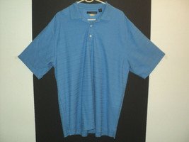 Greg Norman Polo Shirt Size XL Play Dry Short Sleeves Blue Polyester Blend - £11.61 GBP