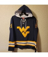 Men&#39;s Colosseum Navy West Virginia Mountaineers Lace-Up Pullover Hoodie ... - £22.01 GBP
