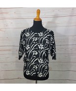 Premise Studio 3/4 Sleeve Black &amp; White Floral Size XL NWT - $29.78 CAD