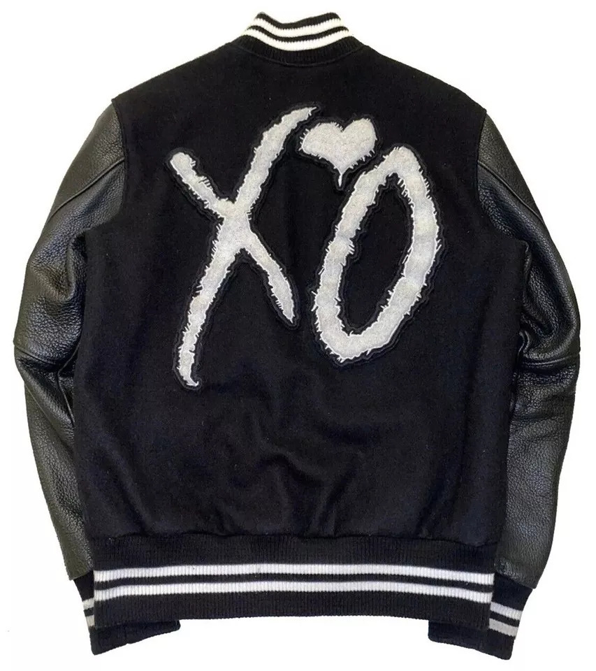 XO Weeknd Varsity Bomber Black Jacket For Men & Women