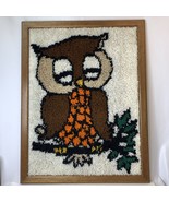 Large Framed Caron Latch Hook Kits 22in x 29in Owl Yarn Art - €43,70 EUR