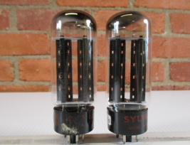 Sylvania 5U4GB Vacuum Tubes Matched Pair Halo Getters TV-7 Tested Strong - $18.50
