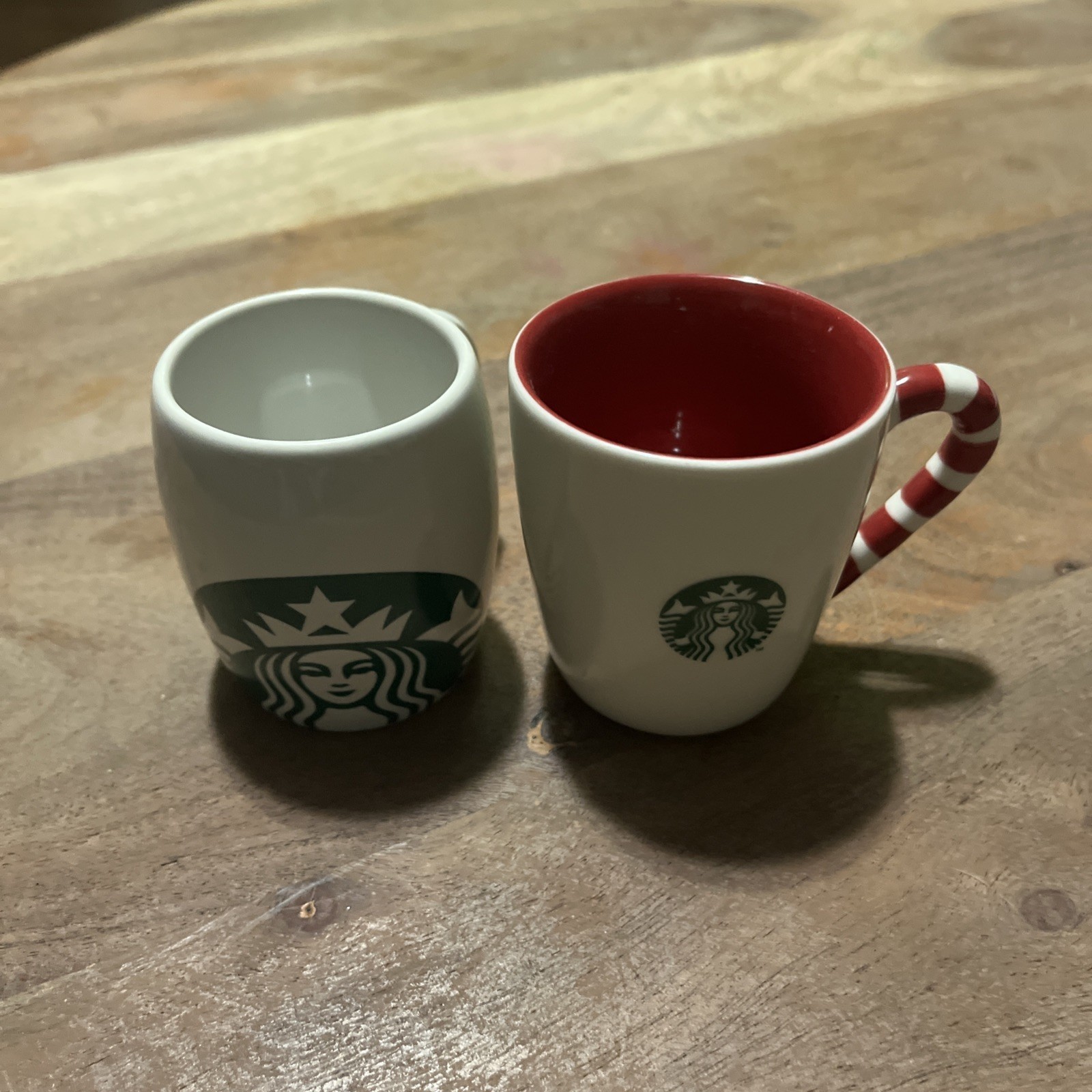 Starbucks Espresso 3 oz Cup Mini Mug TWO 2 SET Red White Confetti Mermai... - $11.30