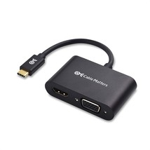 Cable Matters Aluminum USB C to HDMI VGA Adapter for Surface Pro 7, MacBook Pro, - £29.14 GBP