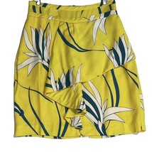 ANTHROPOLOGIE SARIAH Bird of Paradise Size 0 Yellow Polyester Tiered Skirt - $26.99