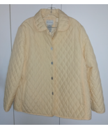 WHITE STAG LADIES YELLOW QUILTED POLYESTER JACKET-MISSY L(12/14)-NWOT-LIGHT - $22.00