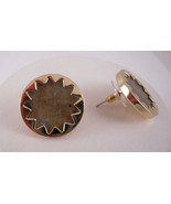 House of Harlow 1960 14KT Y/G Plated Labradorite Sunburst Button Earrings - £29.25 GBP