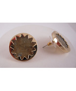 House of Harlow 1960 14KT Y/G Plated Labradorite Sunburst Button Earrings - £28.81 GBP