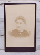 Antique Victorian Cabinet Card Photo Woman in Mourning Eveline Hall Townsen - £6.74 GBP