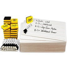 Double Sided Dry Erase Boards - Lined/Plain, Ohuhu 25-Pack 9 x 12 Inch Whiteboar - £67.64 GBP