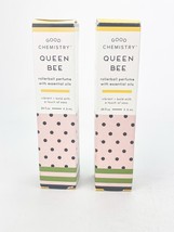 Good Chemistry Queen Bee Rollerball Perfume Amber Peony Currant .25oz Lot of 2 - £16.63 GBP