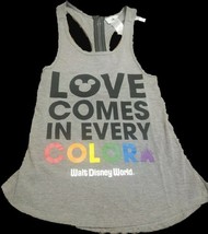 Run Disney Womens Tank Top Size Small Love Comes in Every Color Pride Shirt - $13.95