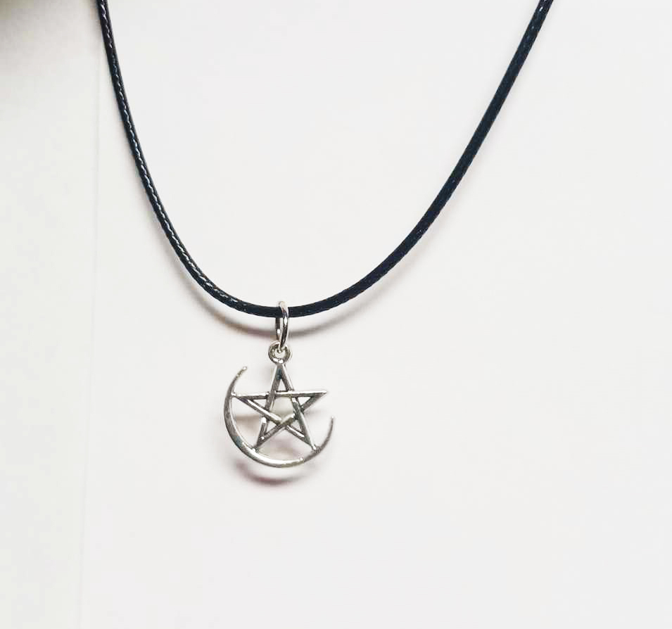 Star Moon Pendant Amulet Adjustable Necklace    Unisex