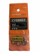 NIP! 5-Pk Everbilt Stainless Steel Split Lock Washer 5/16&quot; 517 534 - $7.99