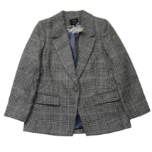 NWT J.Crew Petite Willa Blazer in Gray Multi Houndstooth Wool Jacket 10P - £104.99 GBP