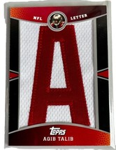 2009 Topps Football Manufactured Nfl Letter Patch #PR-AT Aqib Talib “A” - £51.08 GBP