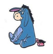 Walt Disney Winnie the Pooh Eeyore Sitting Metal Enamel Pin NEW UNUSED - £6.21 GBP