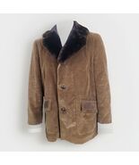 Vtg Corduroy Rancher Jacket Mens 42 Brown Faux Fur Collar Cortefiel Coat... - €107,97 EUR